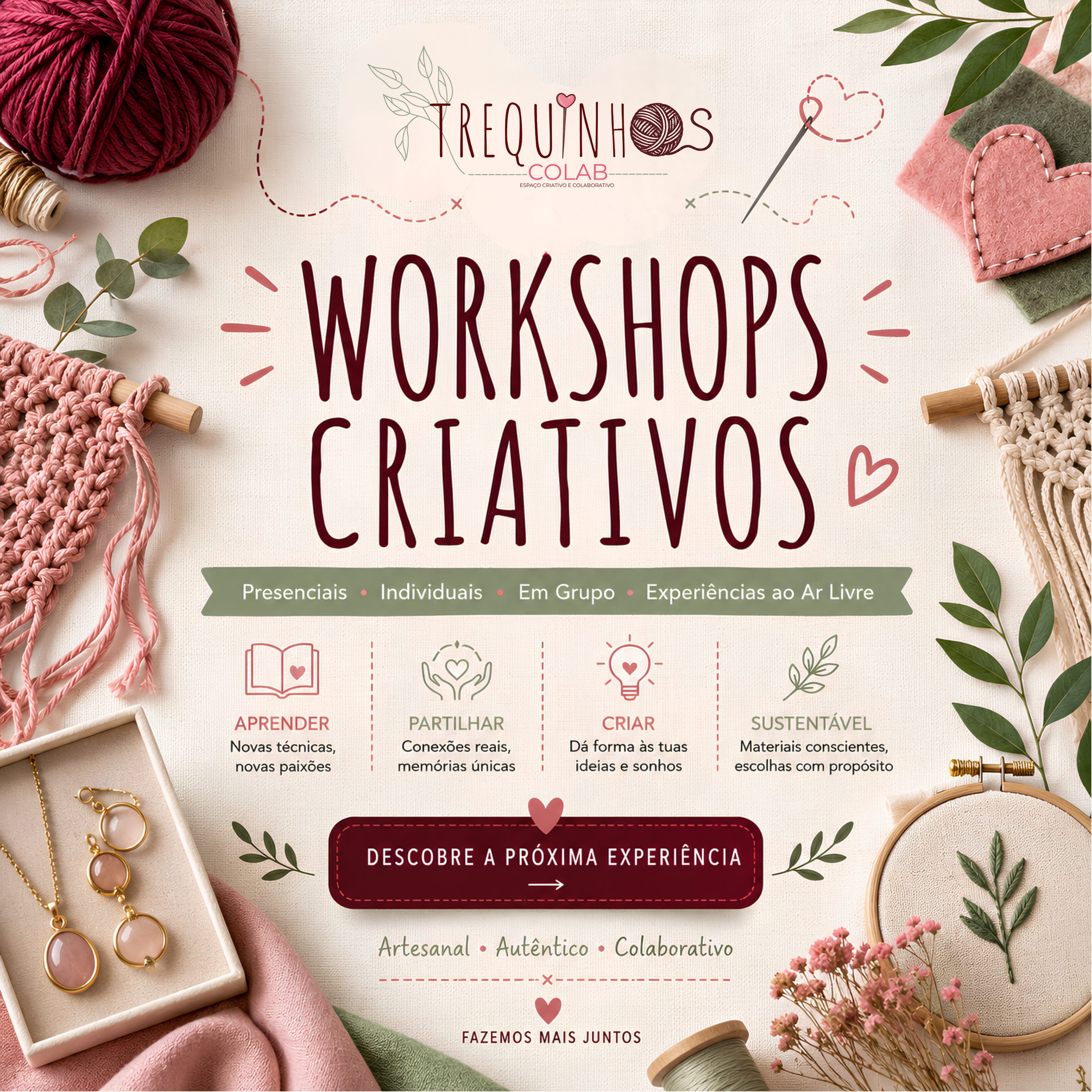 Workshops criativos Trequinhos Colab